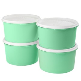 MRX Solutions 8-Piece Food Storage Container Canister Set with Lids BPA Free, Dishwasher Safe (Lime)