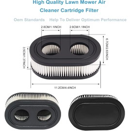 Speuni Apply to593260 798452 Lawn Mower Air Filter, Series Engine 4247 5432 5432K Lawn Mower Air Cleaner Filte can Replace Oval Air Filter Cartridge - Lawn Mower Replacement Parts(2PCS)