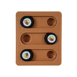 Quirky Kitty Sushi Hunter Bento Box Puzzle - Interactive Treat Puzzle Toy with Catnip Packet for Mental Engagement and Slow Feeding