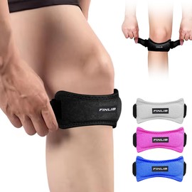 FINLIB 2 x Knee Pads Meniscus and Band Knee Cap Band Work Gym Crossfit Strap Knee Elastic Bandage