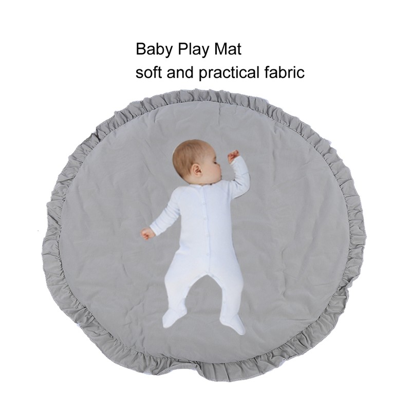 Baby Play Mat Round Shape Carpet Soft Cotton Decoration Crawling