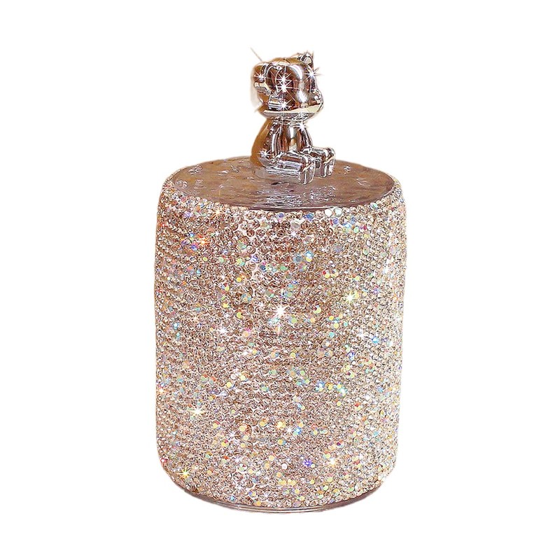 Bestbling Bling Luxury Rhinestone Toothpick and Cotton Swab Storage Box
