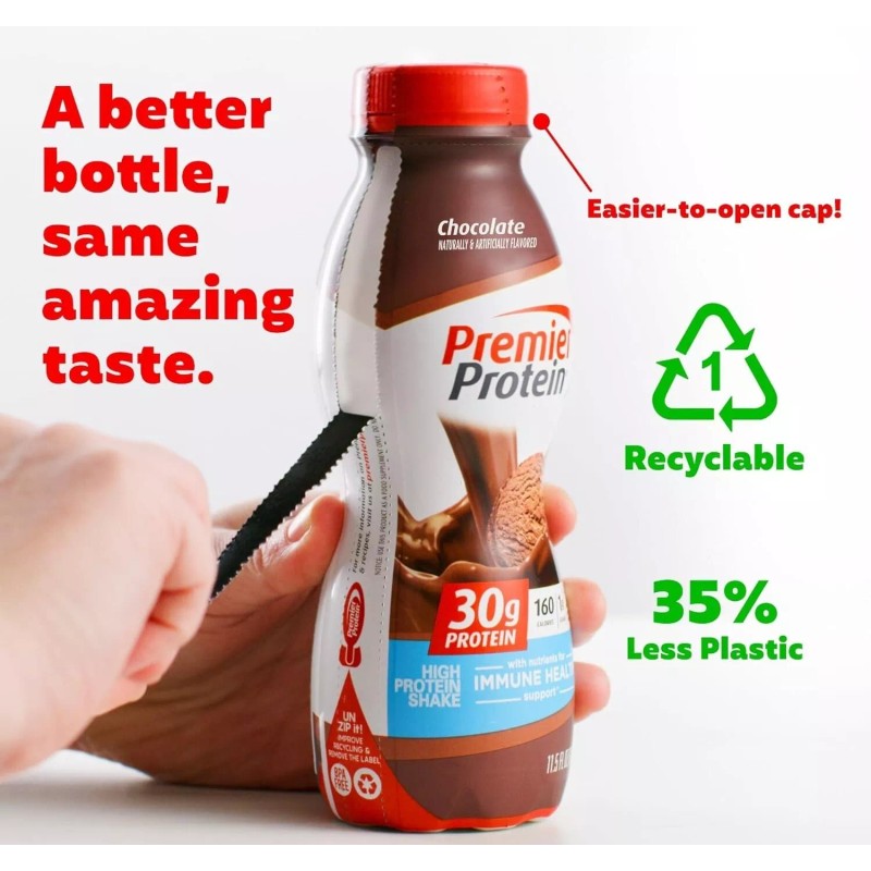 Premier Protein Shake, Chocolate, 30g Protein 1g Sugar 11.5 fl