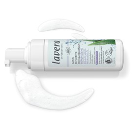 lavera Basis Sensitiv Cleansing Foam, Natural Cosmetics, Vegan, Organic Aloe Vera and Organic Almond Oil, Facial Cleansing, Natural Cleansing Formula, 1 x 150 ml