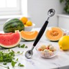 1Pc Black Double-Sided Fruit Melon Baller Spoon 2 in 1