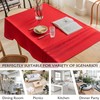 Home Brilliant Red Table Cloth for 6 to 8 Seats