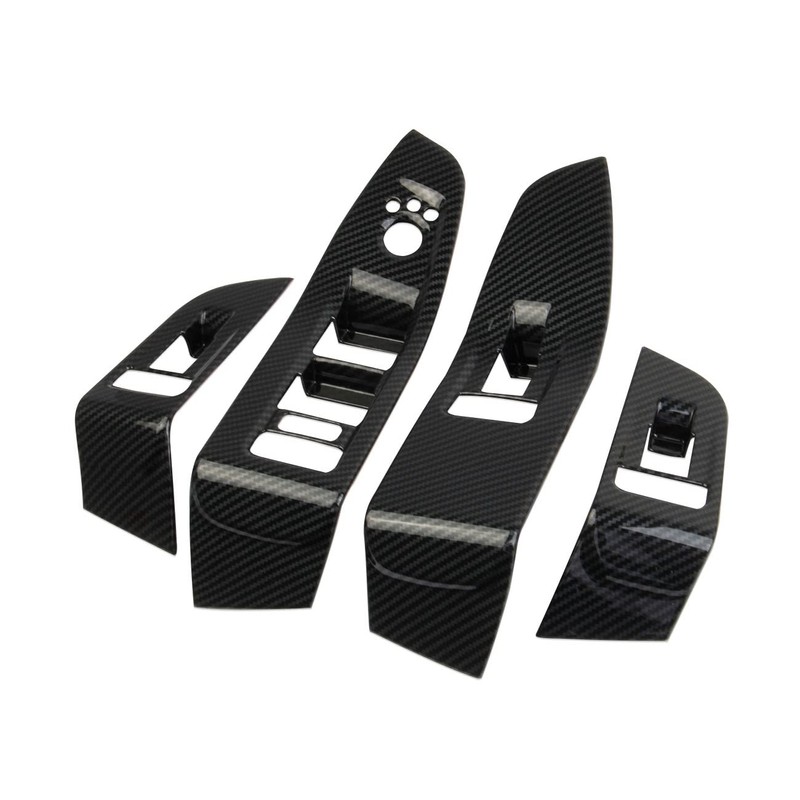 Carbon Fiber Window Lift Switch Panel Cover Trims for Jeep