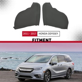 HECASA Door Panel Armrest Cover Compatible with 2011 2012 2013 2014 2015 2016 2017 Honda Odyssey Vinyl Microfiber Leather PVC Door Armrest Replacement Dark Gray (Installation Tool Included)