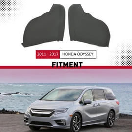HECASA Door Panel Armrest Cover Compatible with 2011 2012 2013 2014 2015 2016 2017 Honda Odyssey Vinyl Microfiber Leather PVC Door Armrest Replacement Dark Gray (Installation Tool Included)