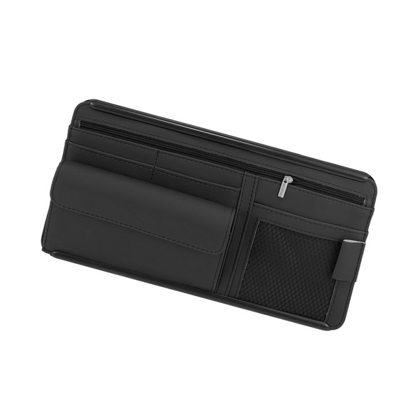 ACROPIX Black Universal Car Sun Visor Organizer Sunglasses Case Storage