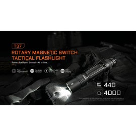 ACEBEAM T37 SFT90X-6500K T37 SFT-90X 6500K and Duty Flashlight -4000 Lumens w/Eco-Sensa Charging Cable Included
