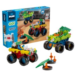 PLUS PLUS - GO! Monster Trucks - 600 Pieces - Model Vehicle Building Stem/Steam Toy, Interlocking Mini Puzzle Blocks for Kids