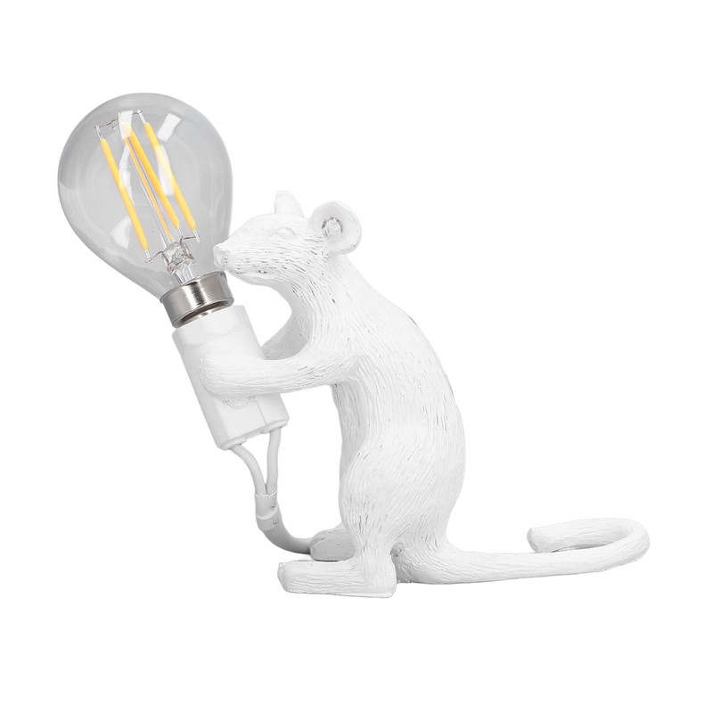 Modern Resin Mouse Lamp E12 Creative Desktop Decoration Animal Lamp