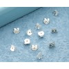 Genuine S925 Sterling Silver Earring Backs Replacements for Studs, 12Pcs/6Pairs