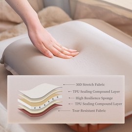 Naturehike Kopfkissen Aufblasbares Schwammkissen Leicht Geräuschloses Reisekissen Kompakte Größe für einfachen Transport und Aufbewahrung ideales Kissen für Reisen Camping und Zuhause