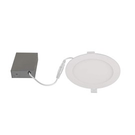 Bazz DISK800W Slim Tone Recsessed Kit, Light Switch Selectable, Energy Star, Integrated Led, Indoor/Outdoor, Easy Installation, 6.5-in, White