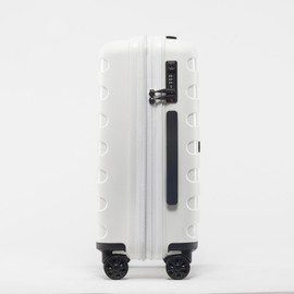 GinzaTravel PP material 2-piece expandable luggage sets with Spinner Wheels， Suitcase with TSA Lock，Large Luggage for Family Travel carry on 20+28，White color