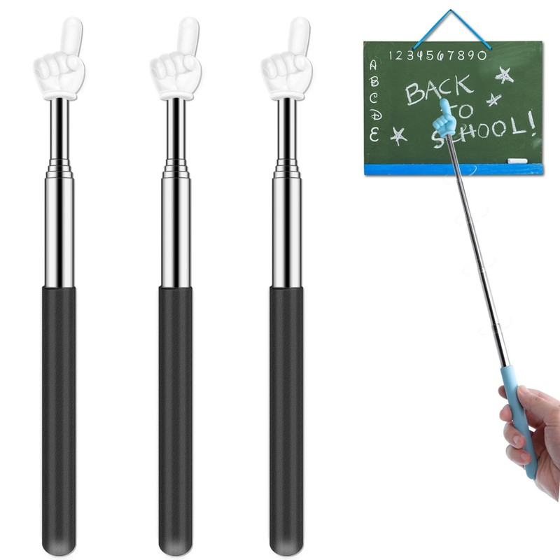 Dumero Dumero Extendable Finger Pointer Stick, School Collapsible Telescoping Long
