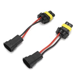 H11 Male to 9005/9006 Female Adapter Headlight Fog Light Plug Play Universal 12V‑24V