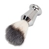 Beard Foam Brush Fine Synthetic Bristles Stainless Steel Fast Dry