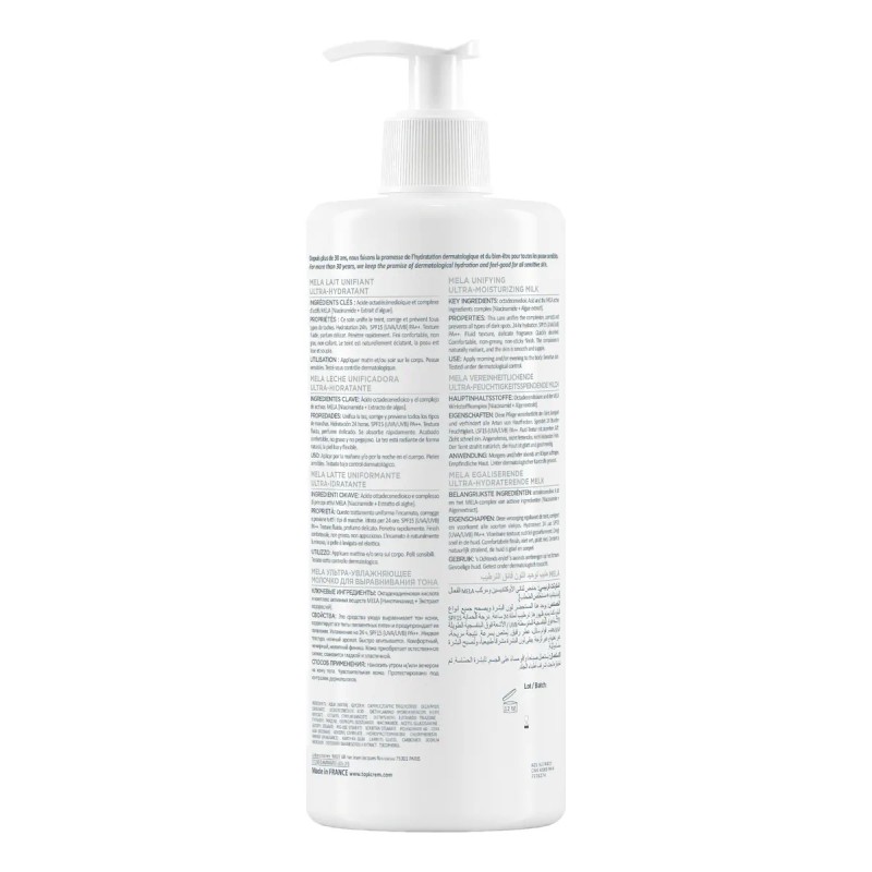 Topicrem Mela Leche Aclarante Ultra-hidratante 500 Ml