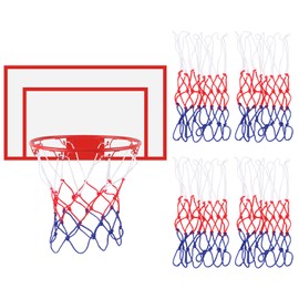 MIDELONG 4 Pcs Mini Basketball Nets, Small Basketball Hoop Net 8 Loops Basketball Nets Replacement for 8"-10.25" Basketball Rims Little Basket Ball Net for Room Indoor Outdoor