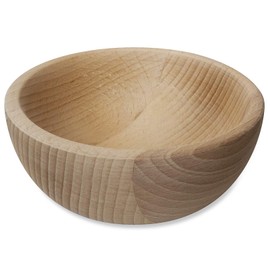 Creative Deco Wooden Bowl Wooden Bowl Unpainted Wood Decorative Bowl Diameter 12 x 6 cm Round Decorative Bowl Wood Perfect for Nuts and Fruit