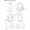 New Look Patterns Misses' Tunic and Top with Neckline Variations