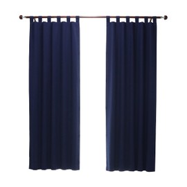 Loft Living Winmate Insulated Cotton Tab Top Curtain Panel - Pair Each 40" x 54" in Navy