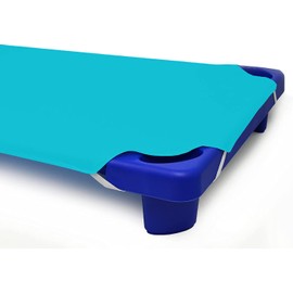 Turquoise Blue Pack of 12 (Size 22" x 40") Daycare Cot Sheets -Daycare Cot Sheets for Toddler and Preschool -Poly Cotton Fabric- Pre-School Cot Sheet