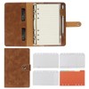 Simpolor Leather A6 Ring Binder Notebook, 6 Rings with Refill