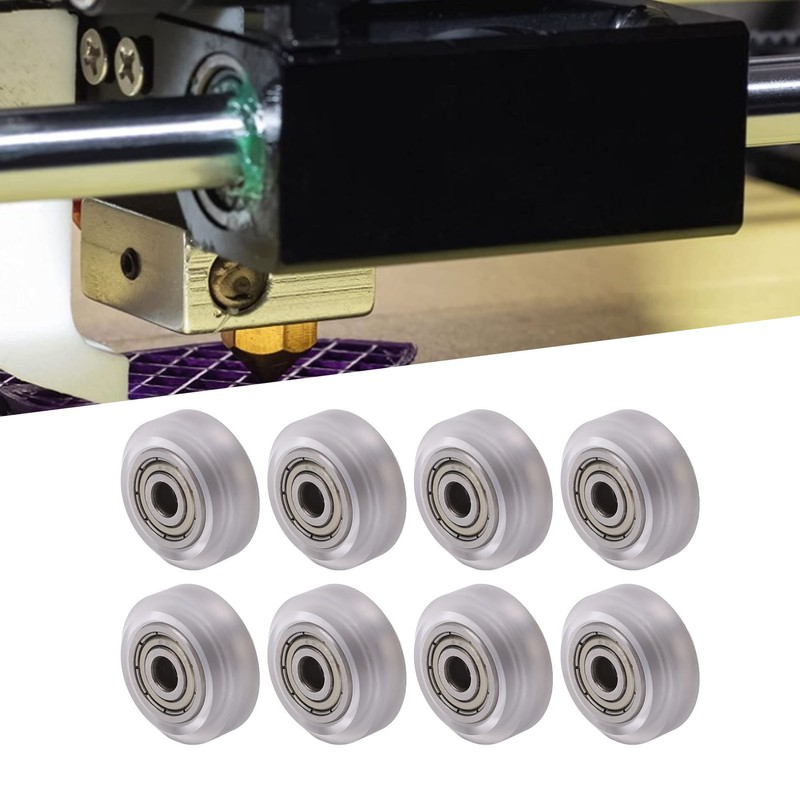 16Pcs 3D Printer Polycarbonate Pulley Transparent Rustproof Robust Bearing Pulley