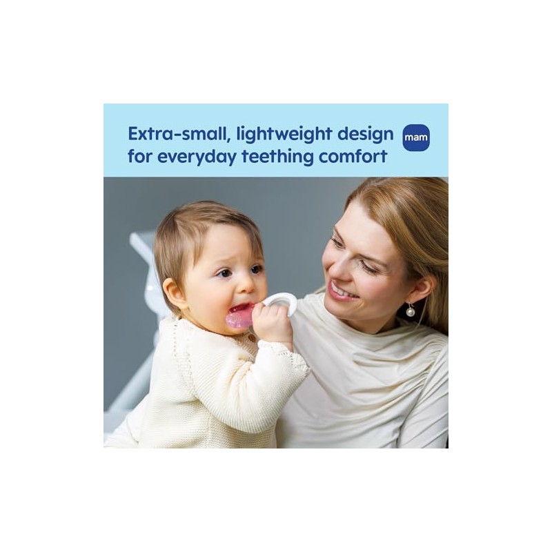 MAM Mini Cooler Teether with Clip, Girl, 2+ Months