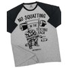 No Squatting in The Texting Rack 3/4 Sleeves Raglan T-Shirt