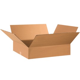 BOX USA 28x16x5 Flat Corrugated Boxes, Flat, 28L x 16W x 5H, Pack of 25 | Shipping, Packaging, Moving, Storage Box for Home or Business, Strong Wholesale Bulk Boxes