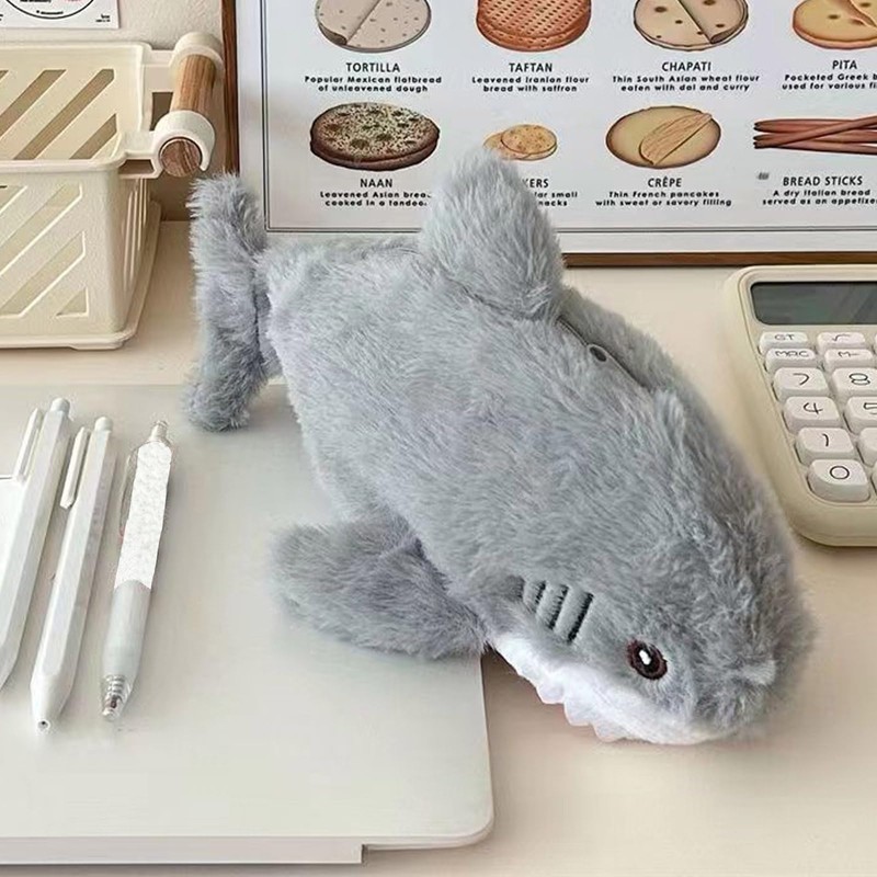 Refoiner Pen Case Plush Pencil Case Animal Pen Case Cute