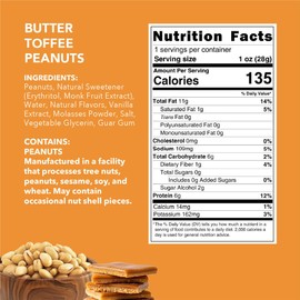Earthside Farms Butter Toffee Peanuts 1oz, 8 Pack