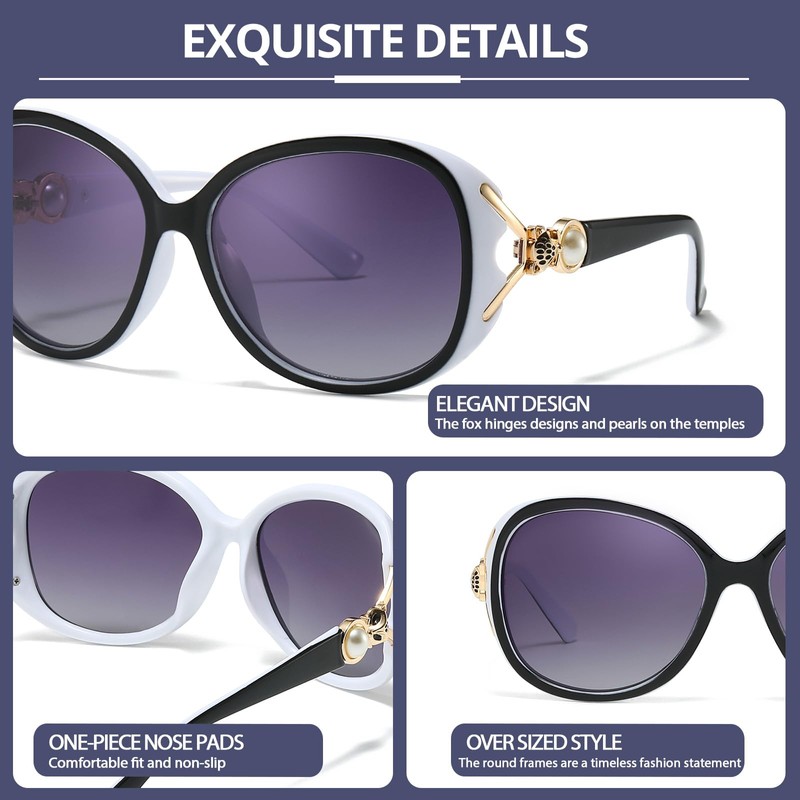SIPHEW Women's Polarised Oversized Elegant Classic Sunglasses Women Oversize with