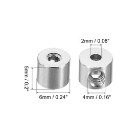 PATIKIL 6x5mm Metal Locking Pin Keepers, Pin Backs Locking Clasp Butterfly Clutch Lapel Pin Backing Brooch Holder for Uniform Badge Hat Tie, Silver Tone