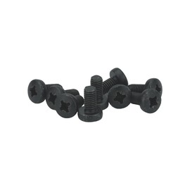 M5 (5mm x 10mm) Pozi Pan Head Machine Screws - Black Plated Steel (Pack of 20)
