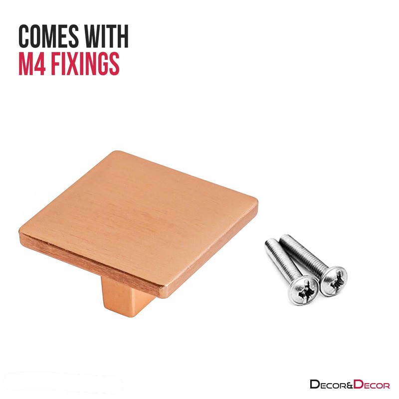 Decoranddecor Calla Square Cabinet Knob Door Pull Handle Kitchen Cupboard