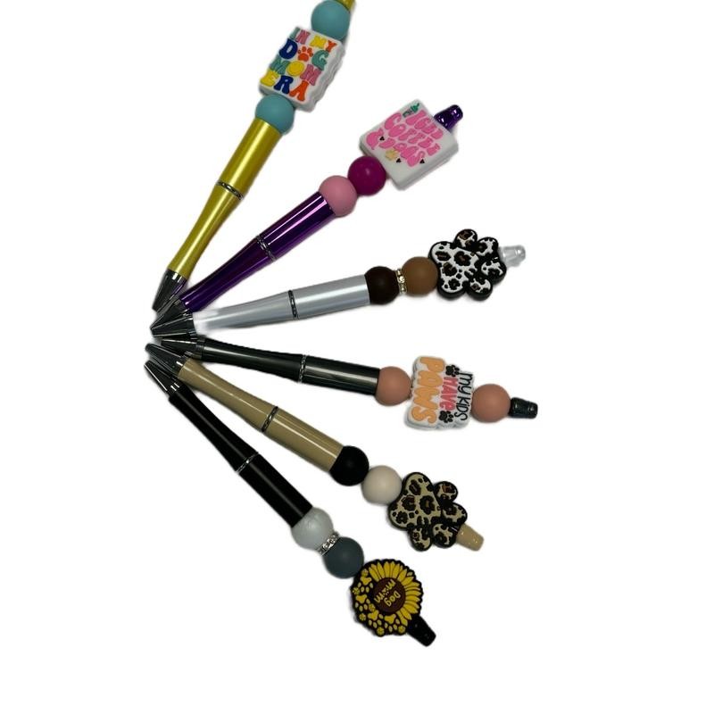 Ballpoint Mystery Pens black ink silicone beads:_Random