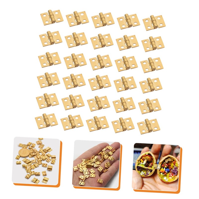 HOMSFOU 30 Pcs Box Mini Hinge Hinges for Kitchen Cabinets