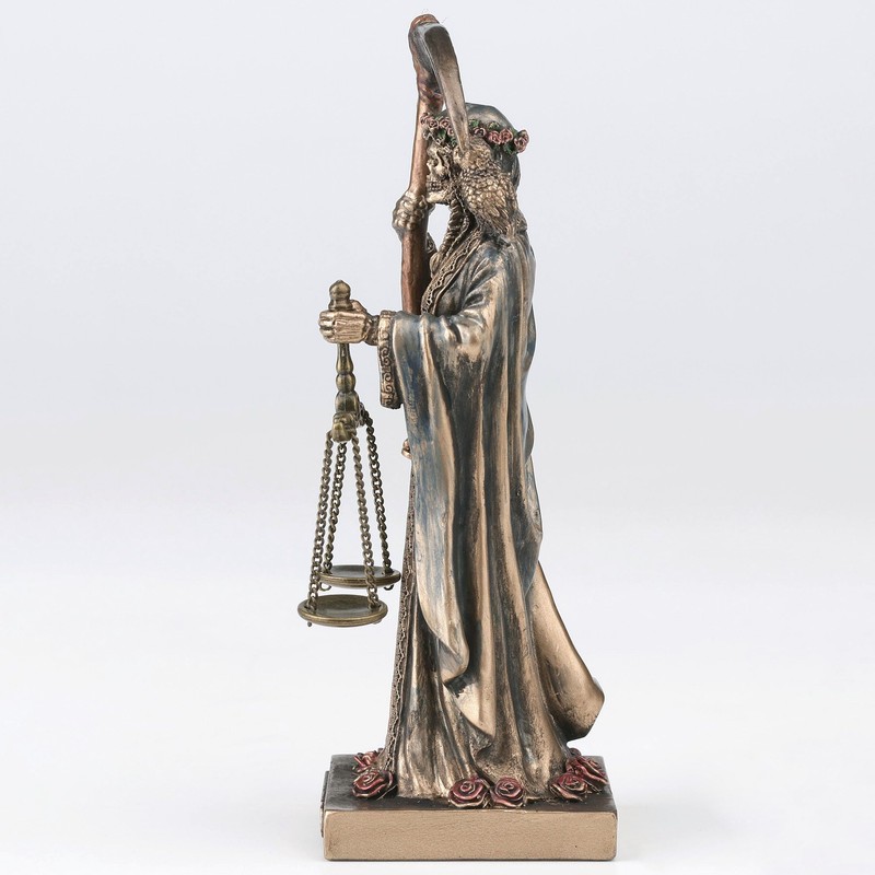 Veronese Design 4 1/4 Santa Muerte Holding Scythe and Scale