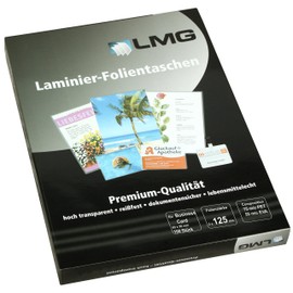 LMG 4250504526216 business card laminating pouches 2 x 125 micron; 60 x 90 mm