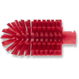 SPARTA Industrial Tank Brush Head Pipe Brush Head, Drain Brush with 3/4" Thread Hole (Handle Not Included) for Commercial Use, Plastic, 3 x 5.9 Inches, Red