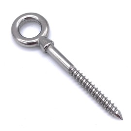 Pack of 2 Eye Bolts with Wood Thread Diameter 6 x 60 mm Wood Eye Bolt Long Eye Bolt Stainless Steel V4A A4 AISI316 (Diameter 6-2 Pieces)