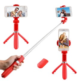 HYR 2021 Selfie Stick, Bluetooth Selfie Stick, Lightweight, Wireless, Tripod/Monopod, 360° Rotation, 6 Levels of Telescopic, Wireless, Remote Control, Foldable, Convenient to Carry, Compatible with