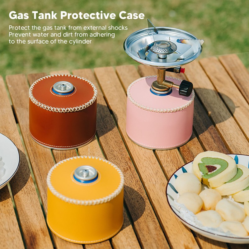 Gas Tank Protective Case PU Leather Fuel Cylinder Canister Storage