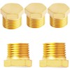 AOPANDA 1/8 NPT Adapter Brass pipe plug, 1/8 NPT plug